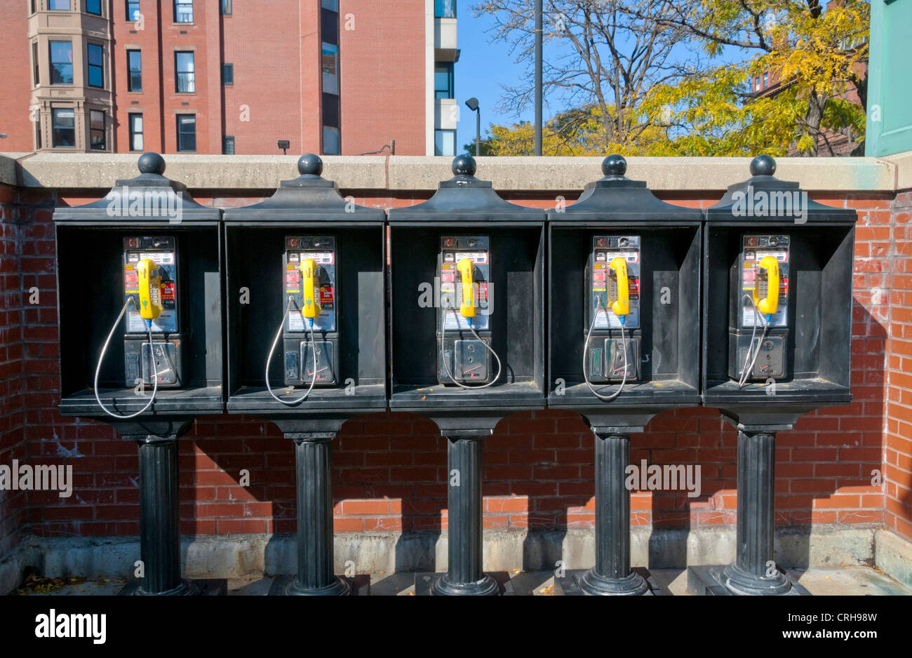 Altmodischen Telefonzellen in Boston, Massachusetts, USA Stockfoto