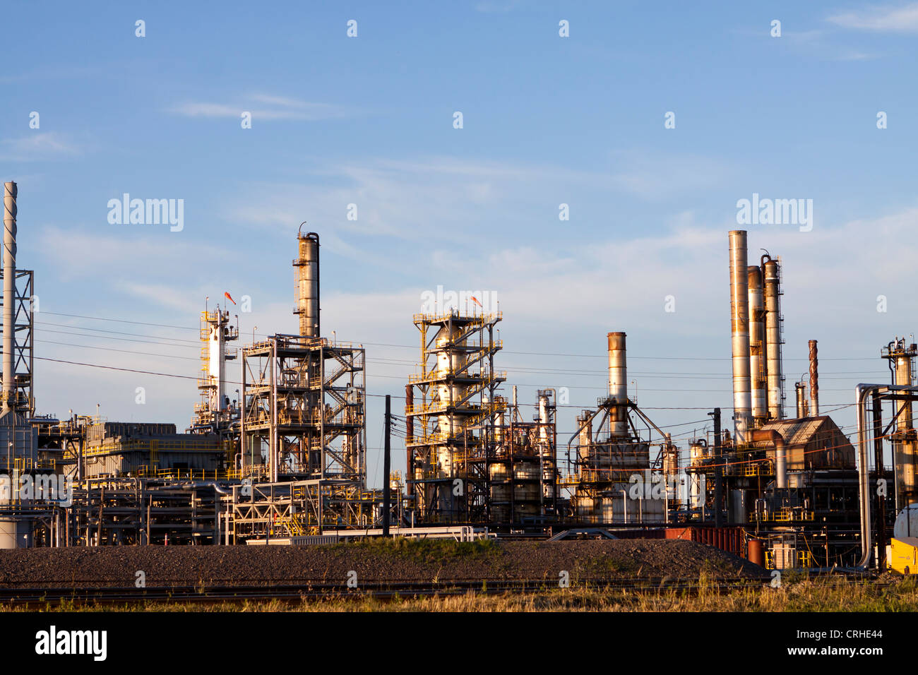 Raffinerie Öl und Gas Lagertank in Montreal, Kanada Stockfoto