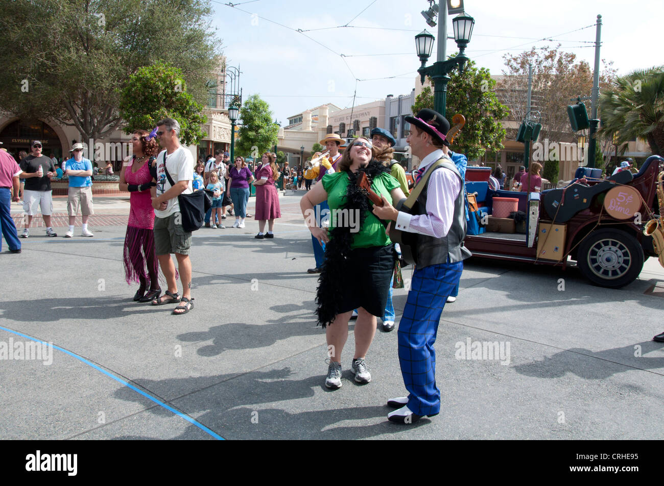 Musikshow an Disneyland Kalifornien Stockfoto