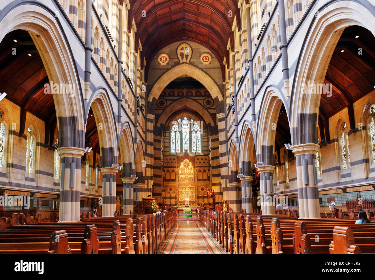 Innen St Pauls Cathedral, Melbourne Australien Stockfoto