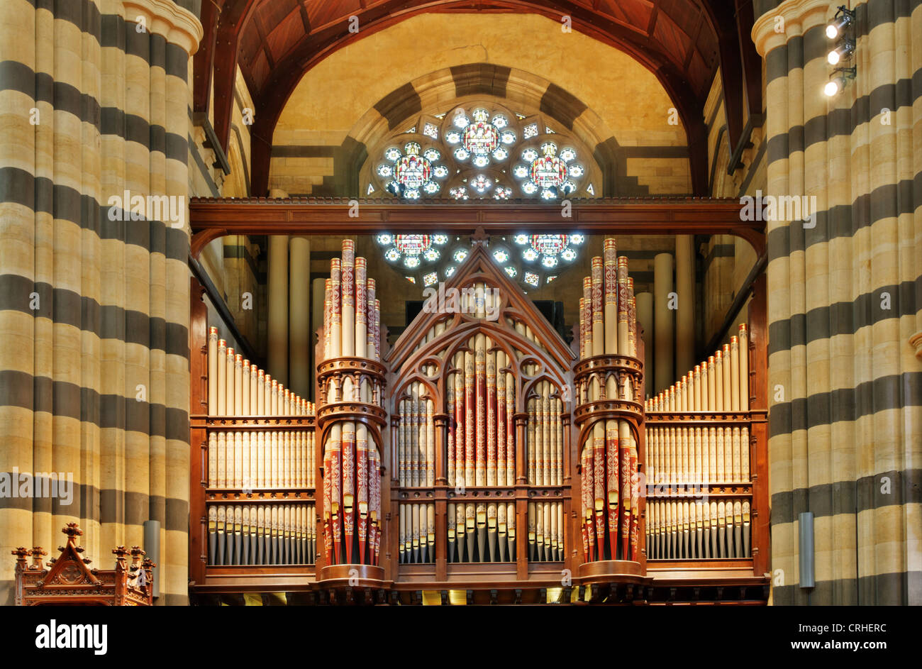 Die Orgel der St. Pauls Cathedral, Melbourne Australien Stockfoto
