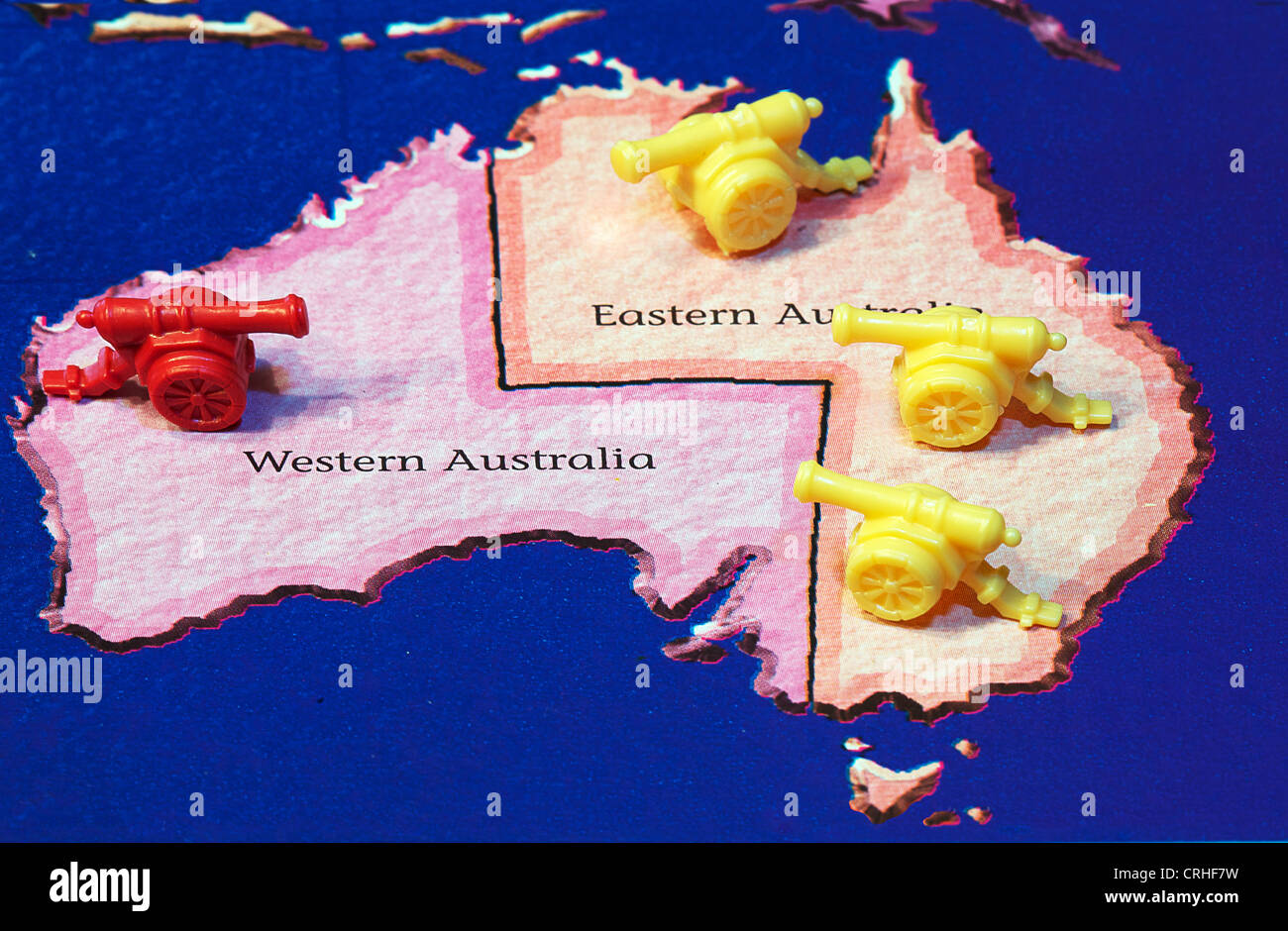 Ost gegen West in Australien Stockfoto