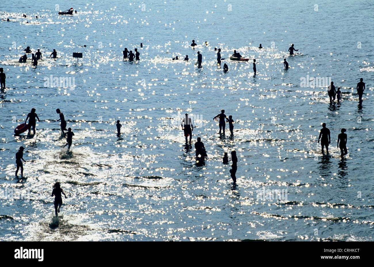 Berlin, Deutschland, Badegäste in Berlin-Wannsee Stockfoto