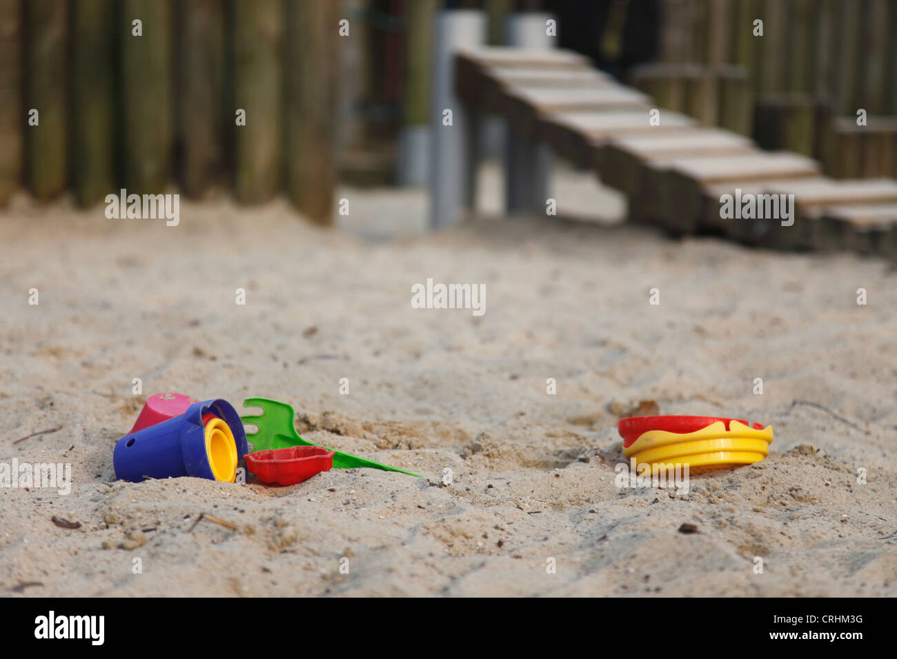 Sandform am Kinderspielplatz Stockfoto
