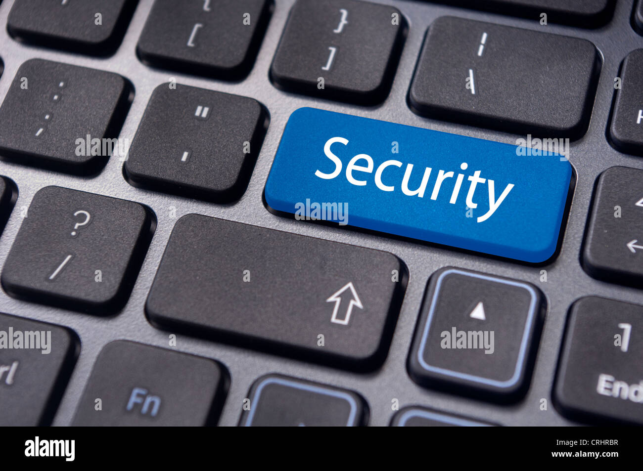 Internet Security für Computer, mit Nachricht auf enter-Taste der Tastatur. Stockfoto