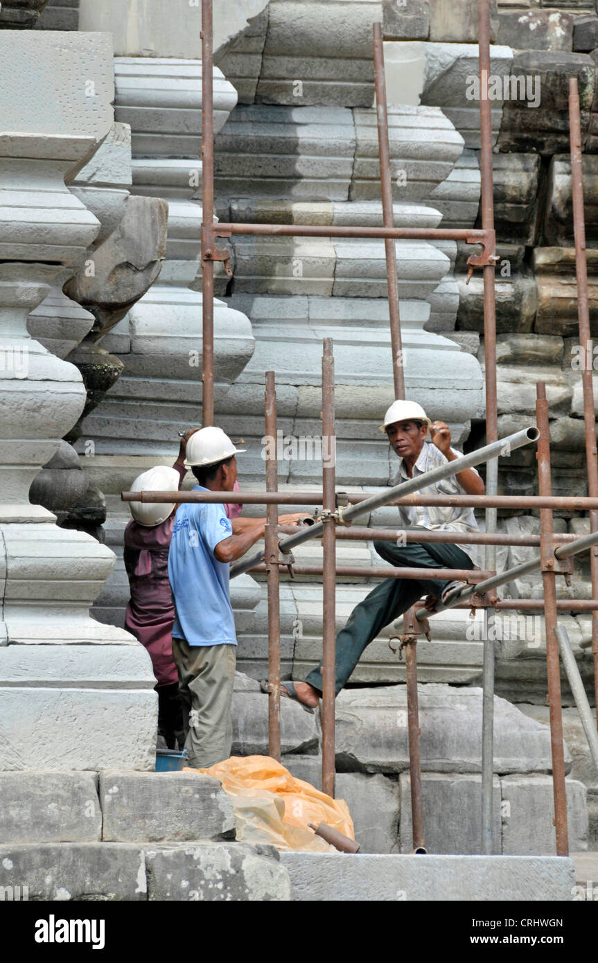 Wat Baphuon, wird wiederhergestellt, mit französischer Unterstützung, Siem Reap, Kambodscha, Angkor Wat Stockfoto