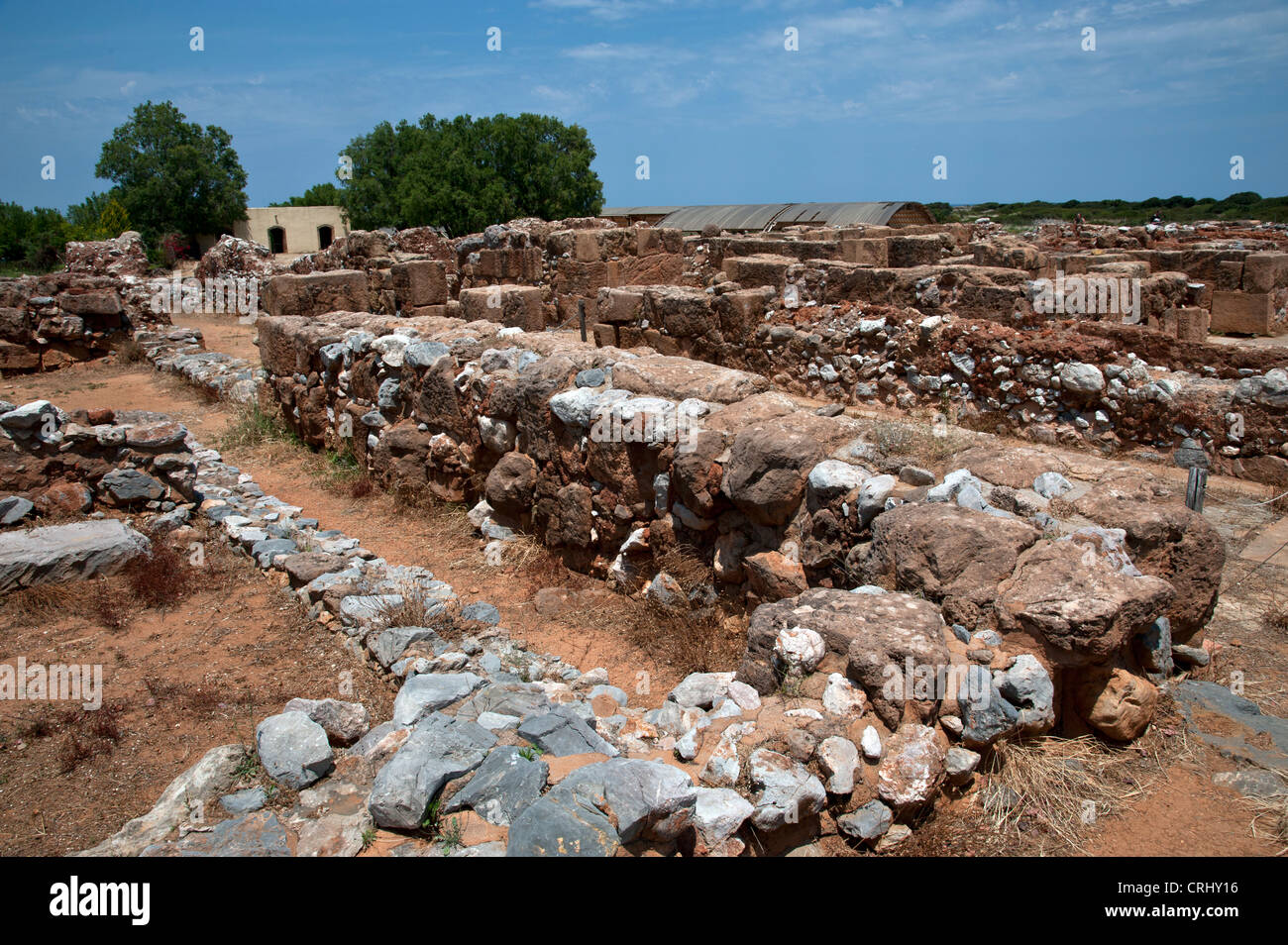 Archäologie Malia Kreta Griechenland Stockfoto