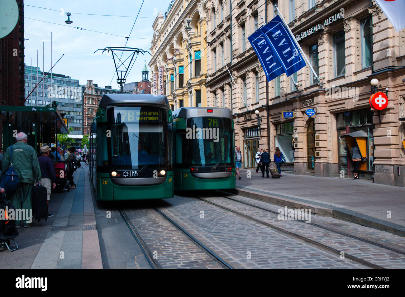 Aleksanterinkatu Straße Helsinki Finnland Mitteleuropa Stockfoto