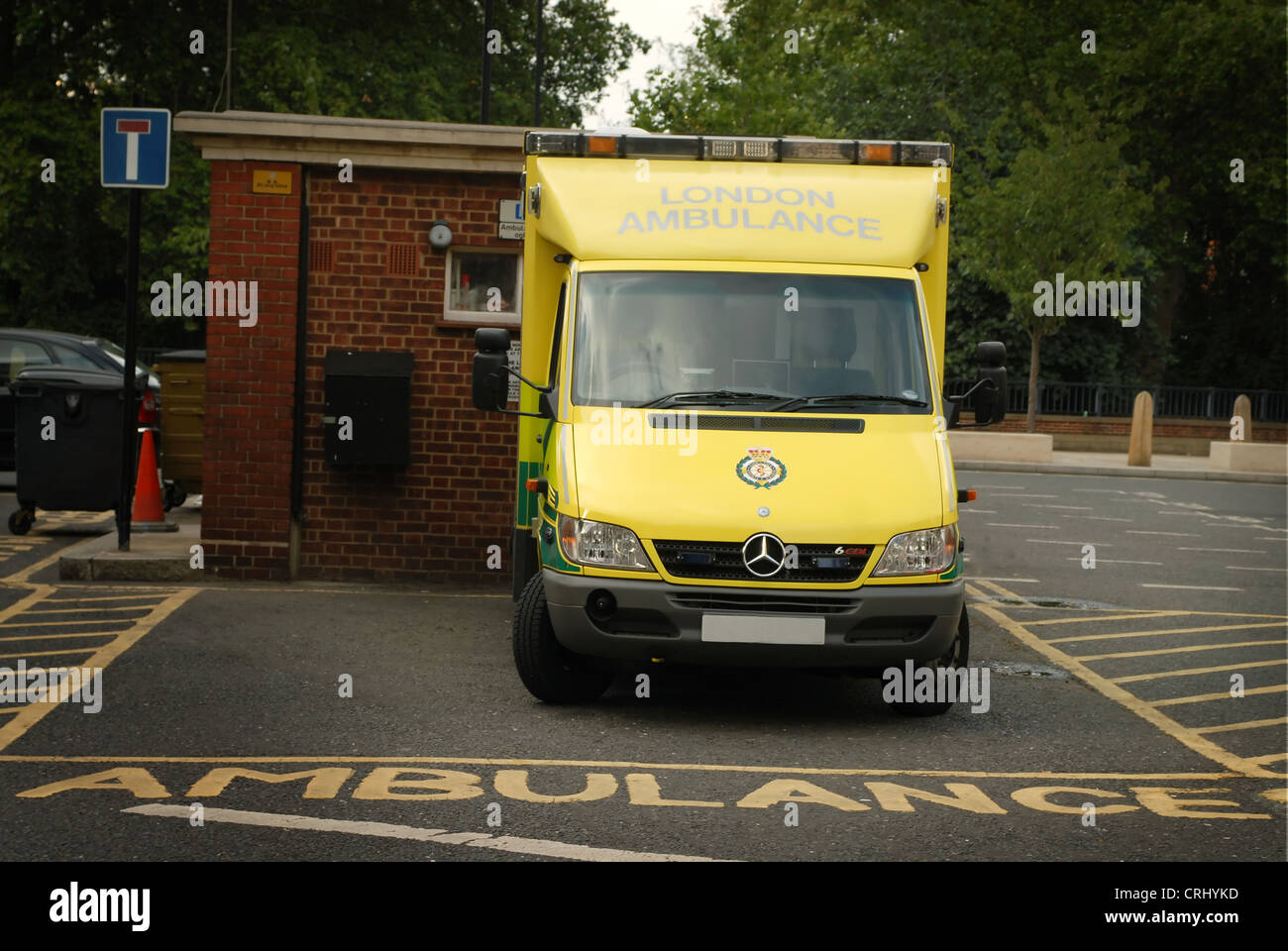 Eine London-Ambulanz. Stockfoto