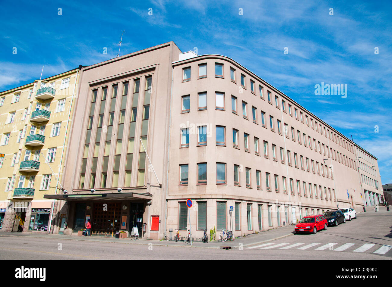 Sibelius Akatemia der Musikuniversität Sibelius Akademie Gebäude Pohjoinen Rautatiekatu Straße Töölö Bezirk Zentrum von Helsinki Stockfoto