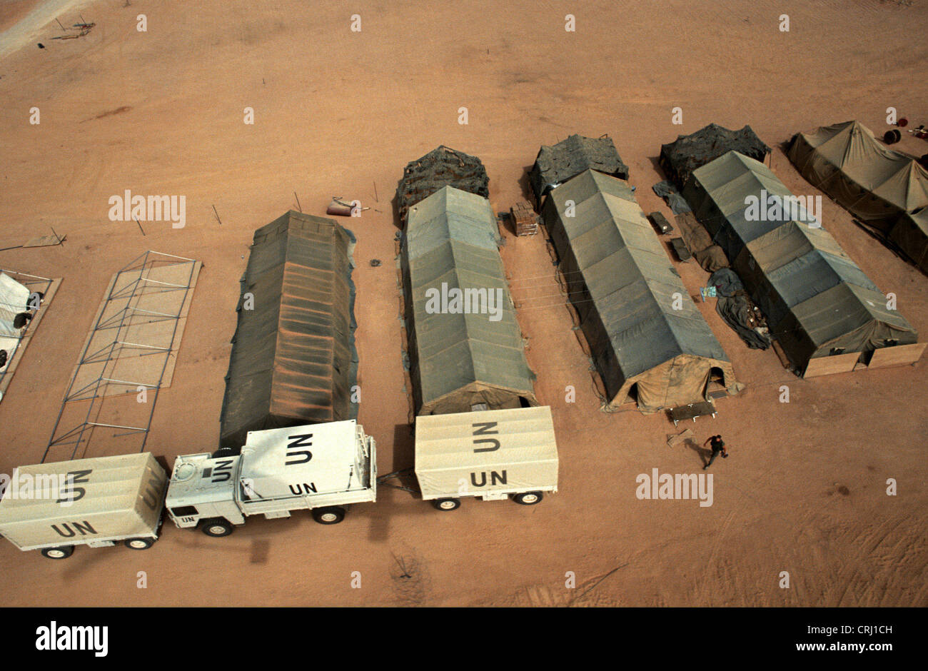 Bundeswehr UNOSOM 2 - Lager Belet Huen in Somalia Stockfoto