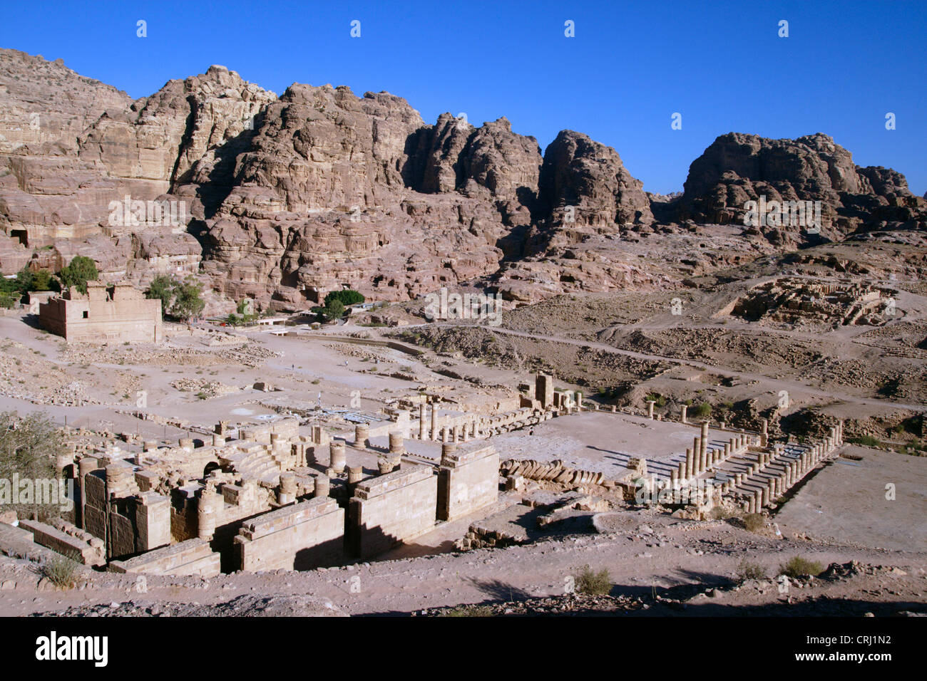 großer Tempel des historischen Felsens schneiden Stadt Petra, Jordanien, Petra Stockfoto