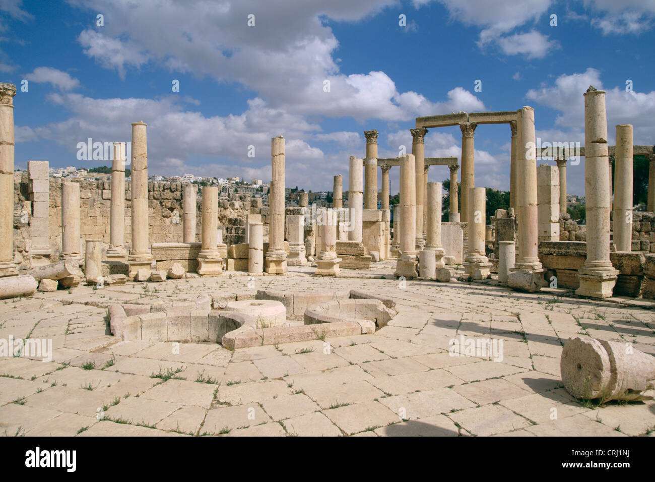 Marcellum, einer ehemaligen Vereinigung von Geschäften in der antiken Stadt Jerash, Jordanien, Jerash Stockfoto