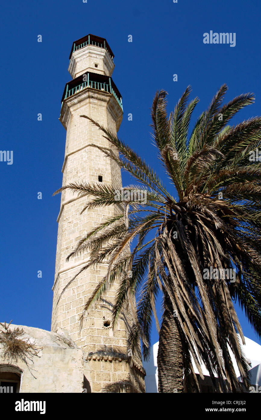 Minarett, Israel, Jaffa Stockfoto
