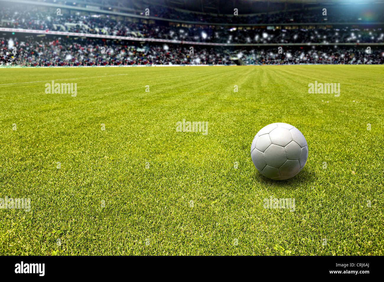 Close-up schließen ein Fußball-Feld-Oberfläche Stockfoto