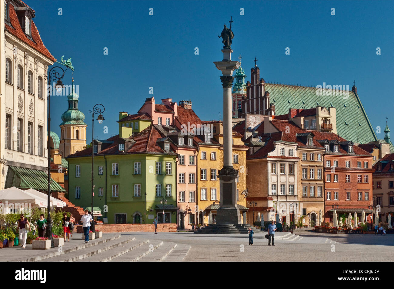 Spalte von Sigismund III. Wasa am Plac Zamkowy (Schlossplatz) in Warschau, Polen Stockfoto