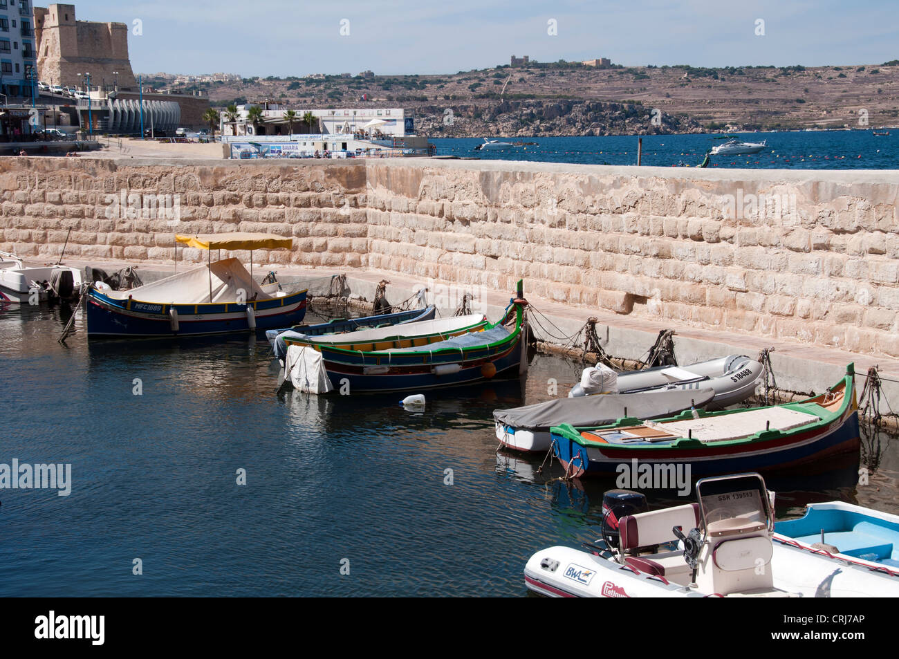 Hafen auf der Insel malta Stockfoto