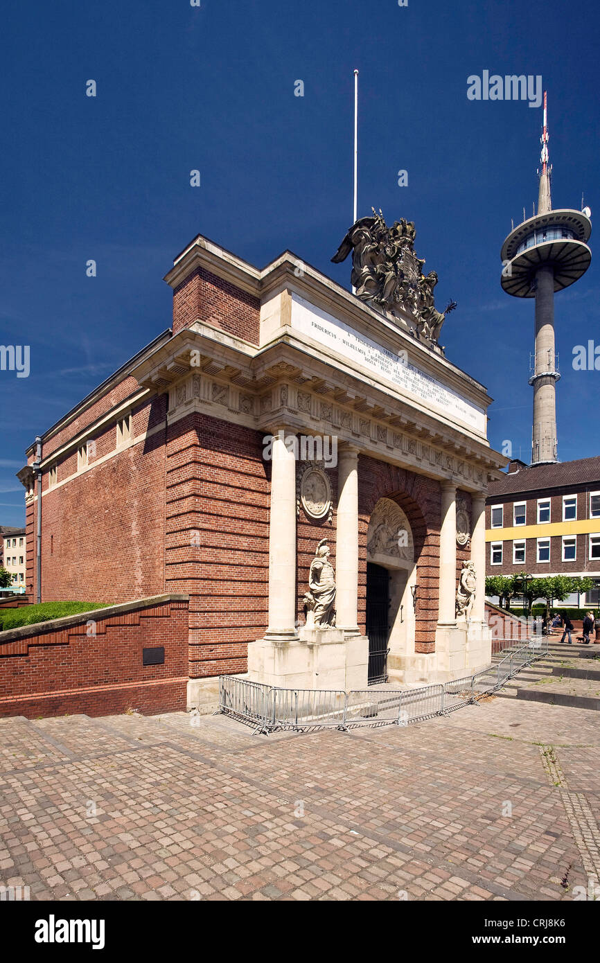 Berliner Tor, Berliner Tor in Wesel in Niederrhein, Niederrhein, Deutschland, Nordrhein-Westfalen, Ruhrgebiet, Wesel Stockfoto