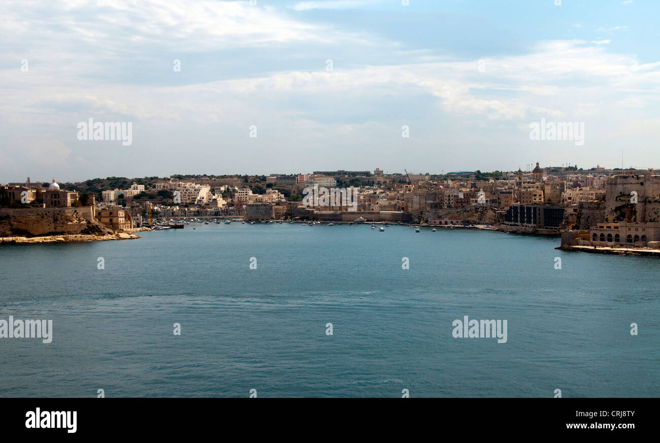 Valetta Hafen Blick auf Siena Stockfoto