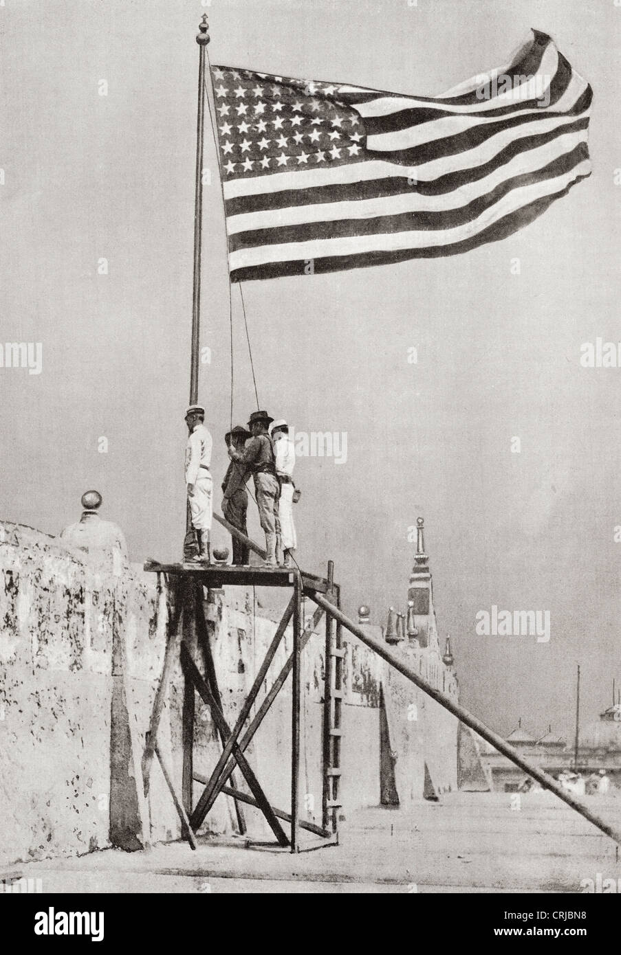 Die Vereinigten Staaten Besetzung von Vera Cruz, Mexiko im Jahr 1914. Aus dem Jahr 1914 illustriert. Stockfoto