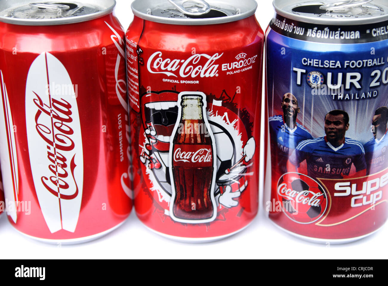 Coca Coladosen Stockfoto