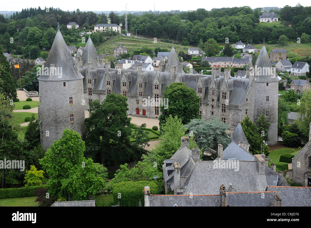 Josselin Schloss in Brittany France Stockfoto