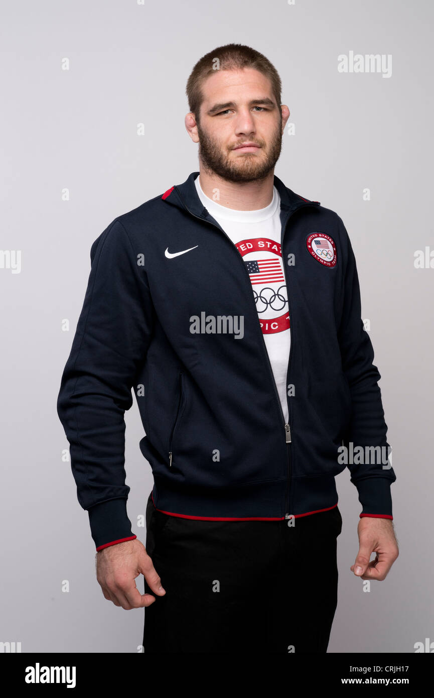 Judo Konkurrent Travis Stevens beim Team USA Media Summit in Dallas, TX im Vorfeld der Olympischen Spiele 2012 in London. Stockfoto