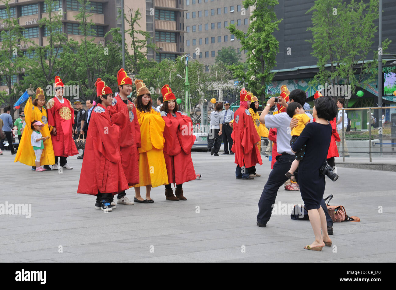 Straßenszene „ Ich bin ein König“ Seoul, Südkorea Stockfoto