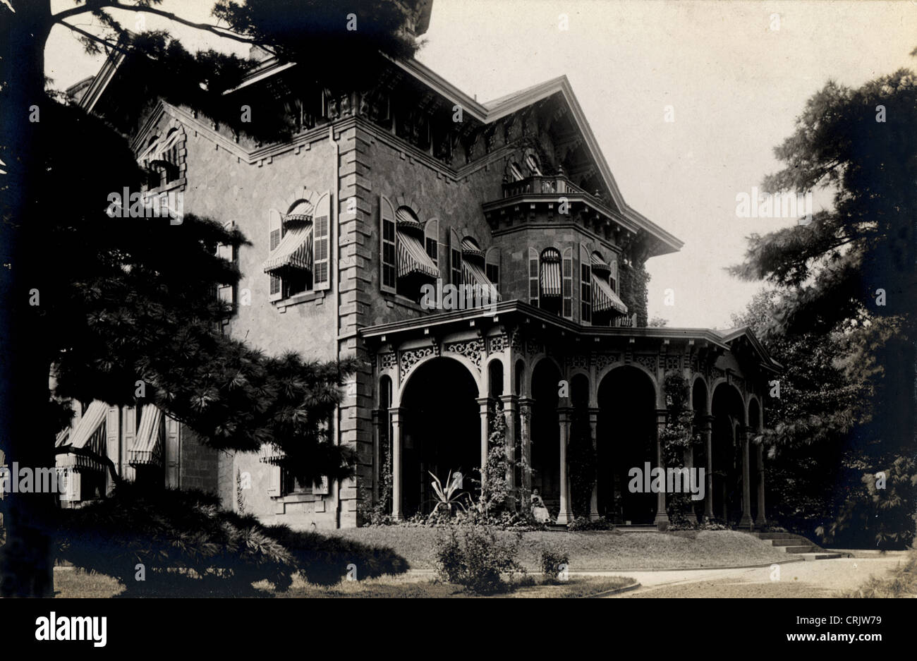 Italienischen Herrenhauses von Stein Stockfoto