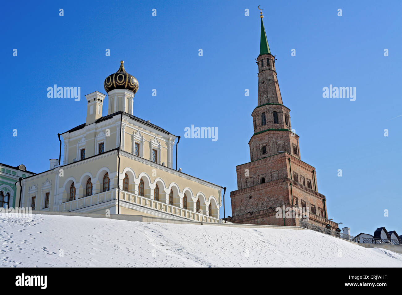 Soyembika Tower(17 cent.) in Kazan Kremlin, UNESCO World Heritage Site, Russland, Tatarstan, Kazan Stockfoto