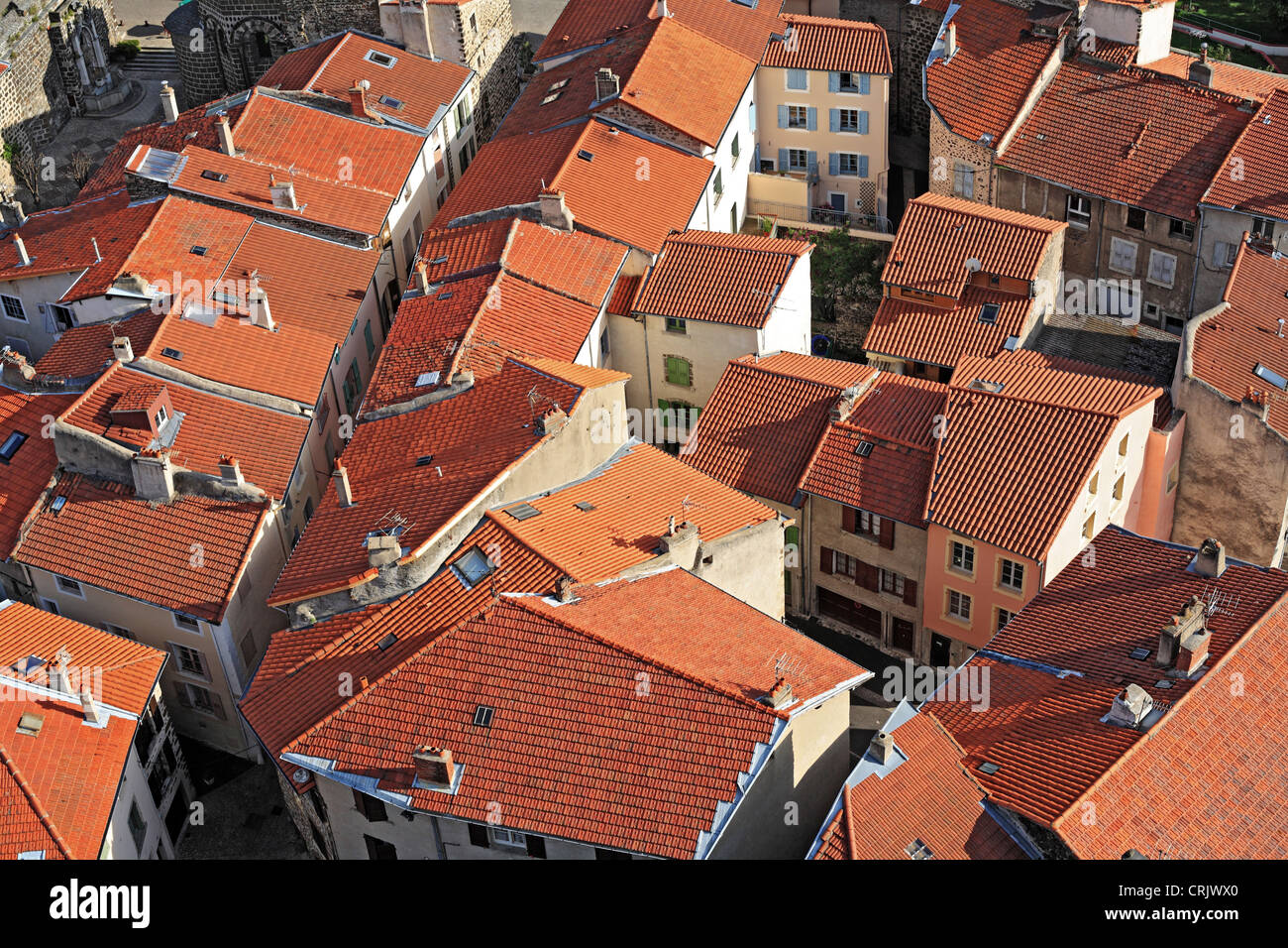 Dächer von Le Puy-En-Velay, Frankreich, Auvergne Stockfoto
