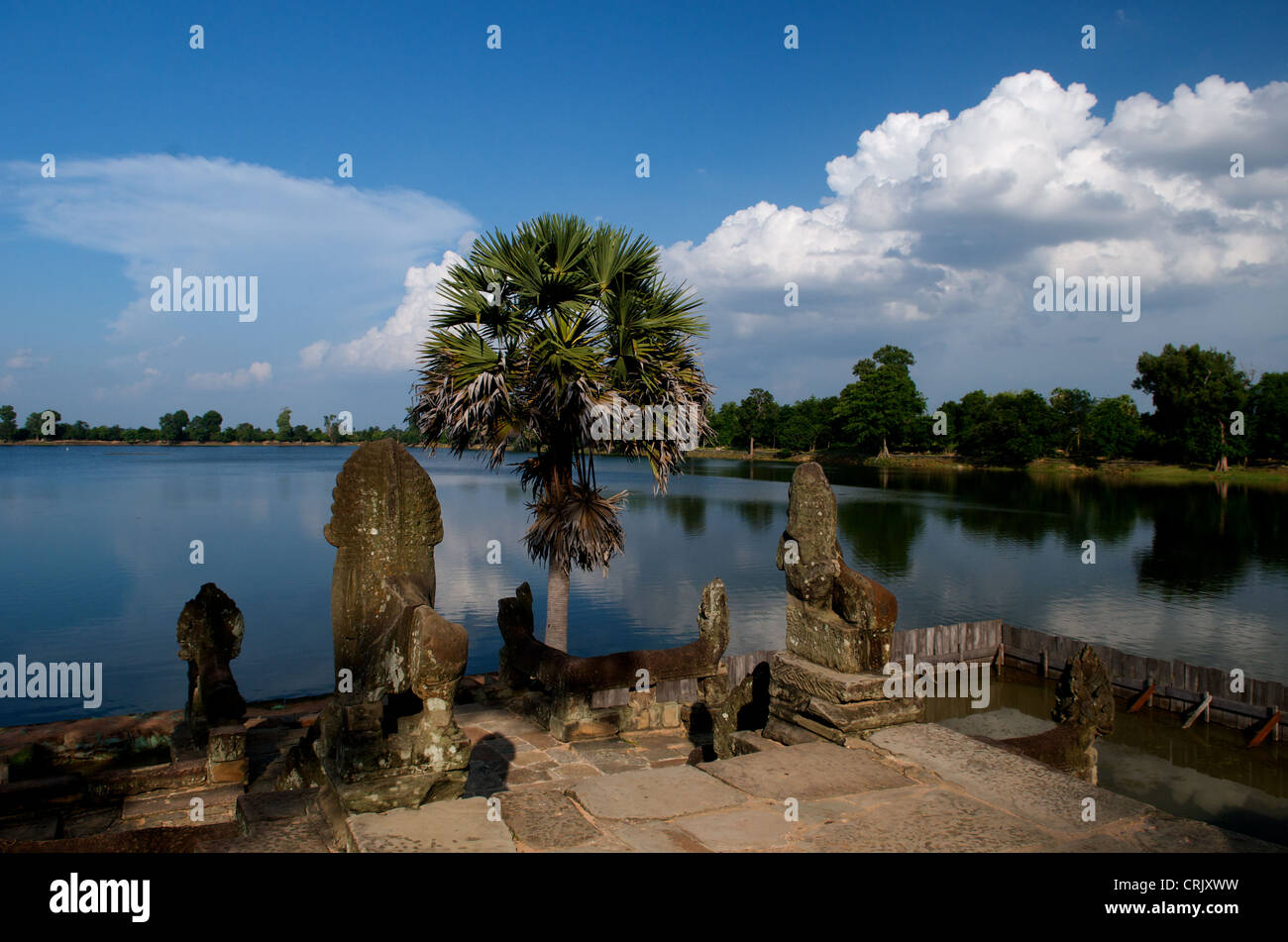 Srah Srang See / Reservoir (Pool der Ablutionen), Tempel von Angkor, Provinz Siem Reap, Kambodscha. Juli 2011. Kredit: Kraig lieb Stockfoto