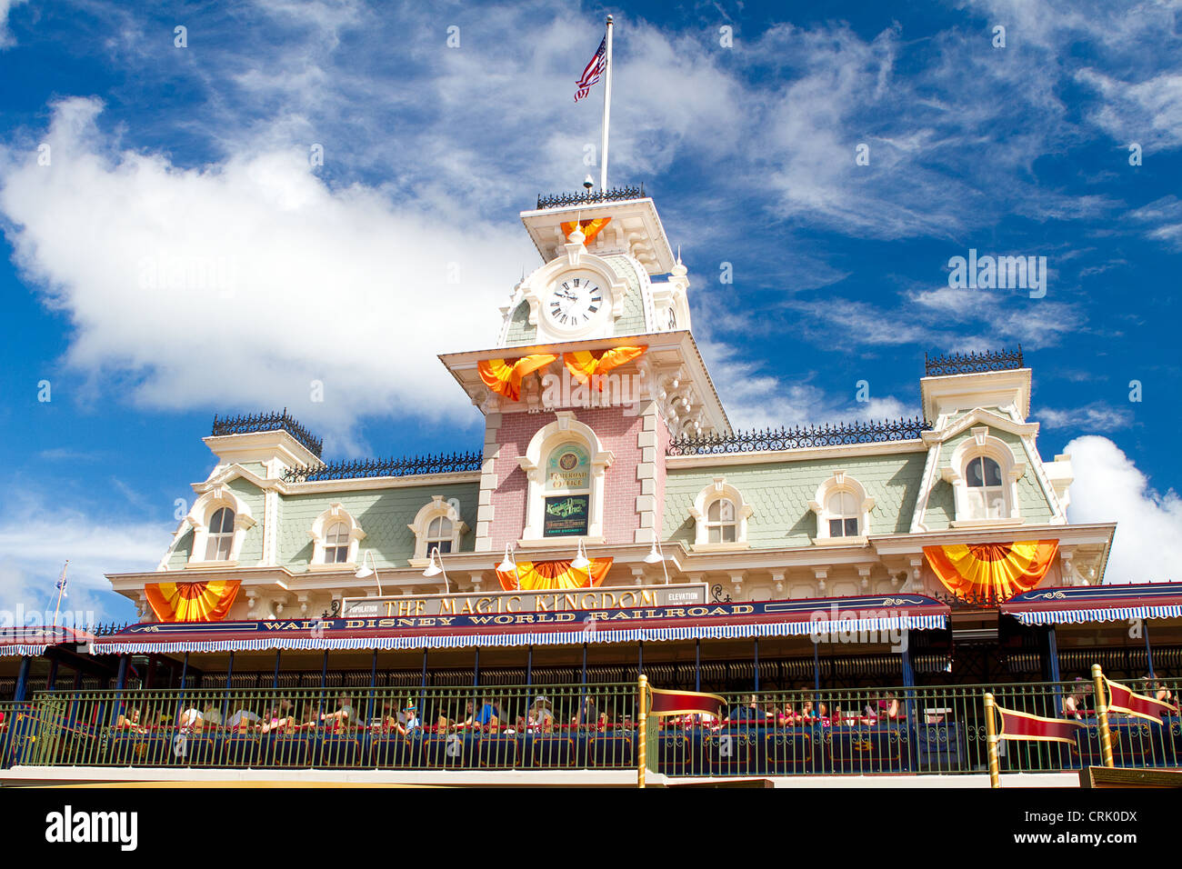 Disneyworld Orlando Florida an einem hellen Sommertag Stockfoto