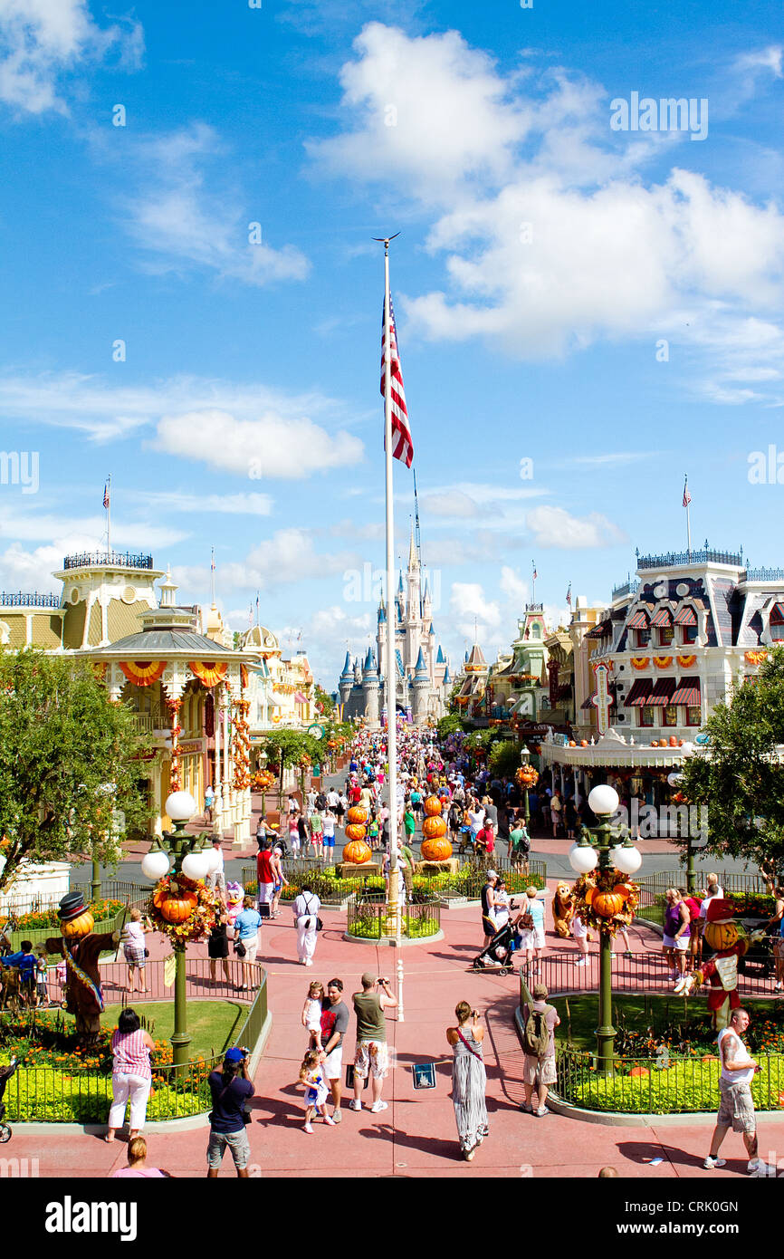 Disneyworld Orlando Florida an einem hellen Sommertag Stockfoto