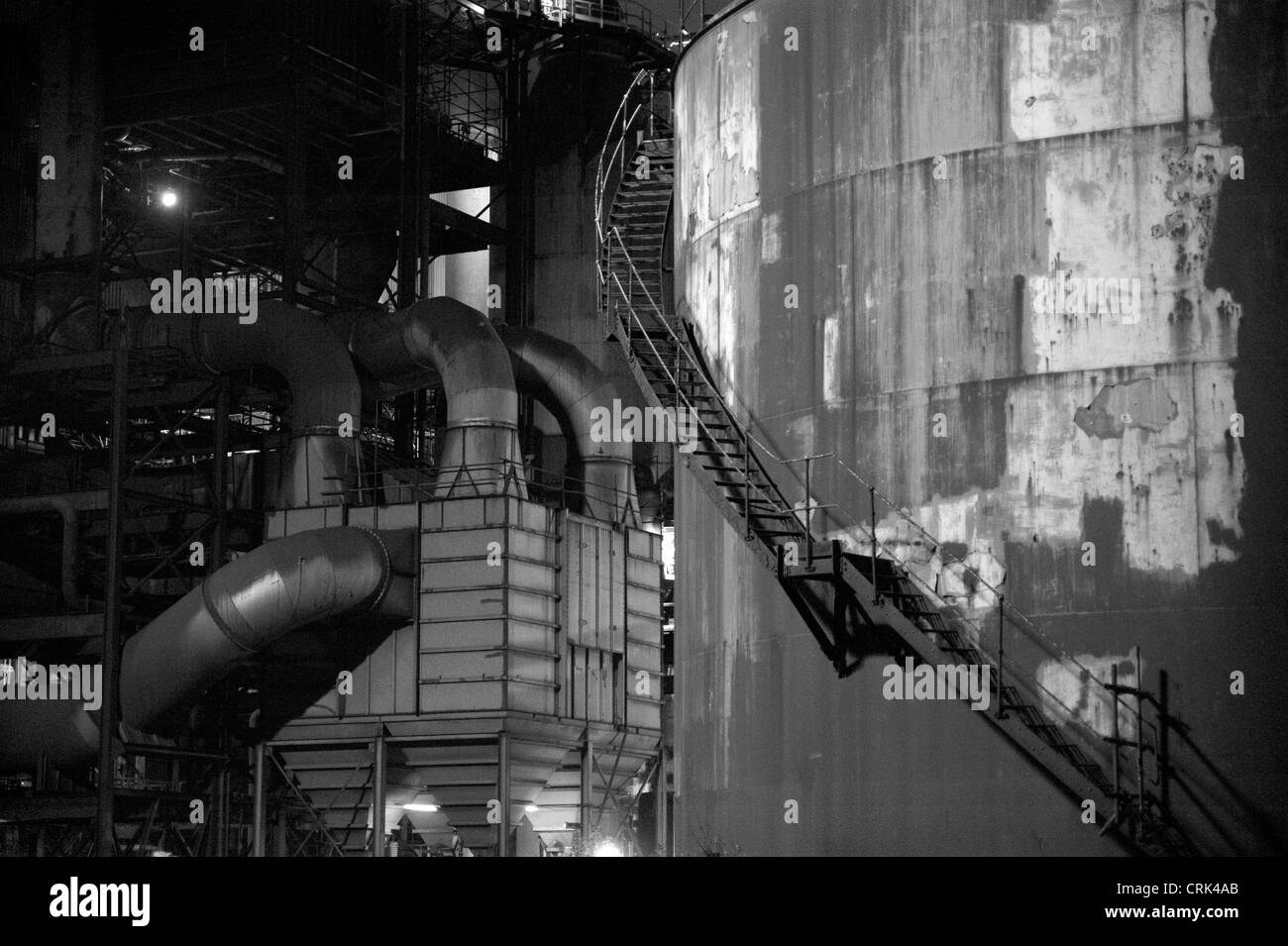 Lagertank am Hochofen. Stockfoto