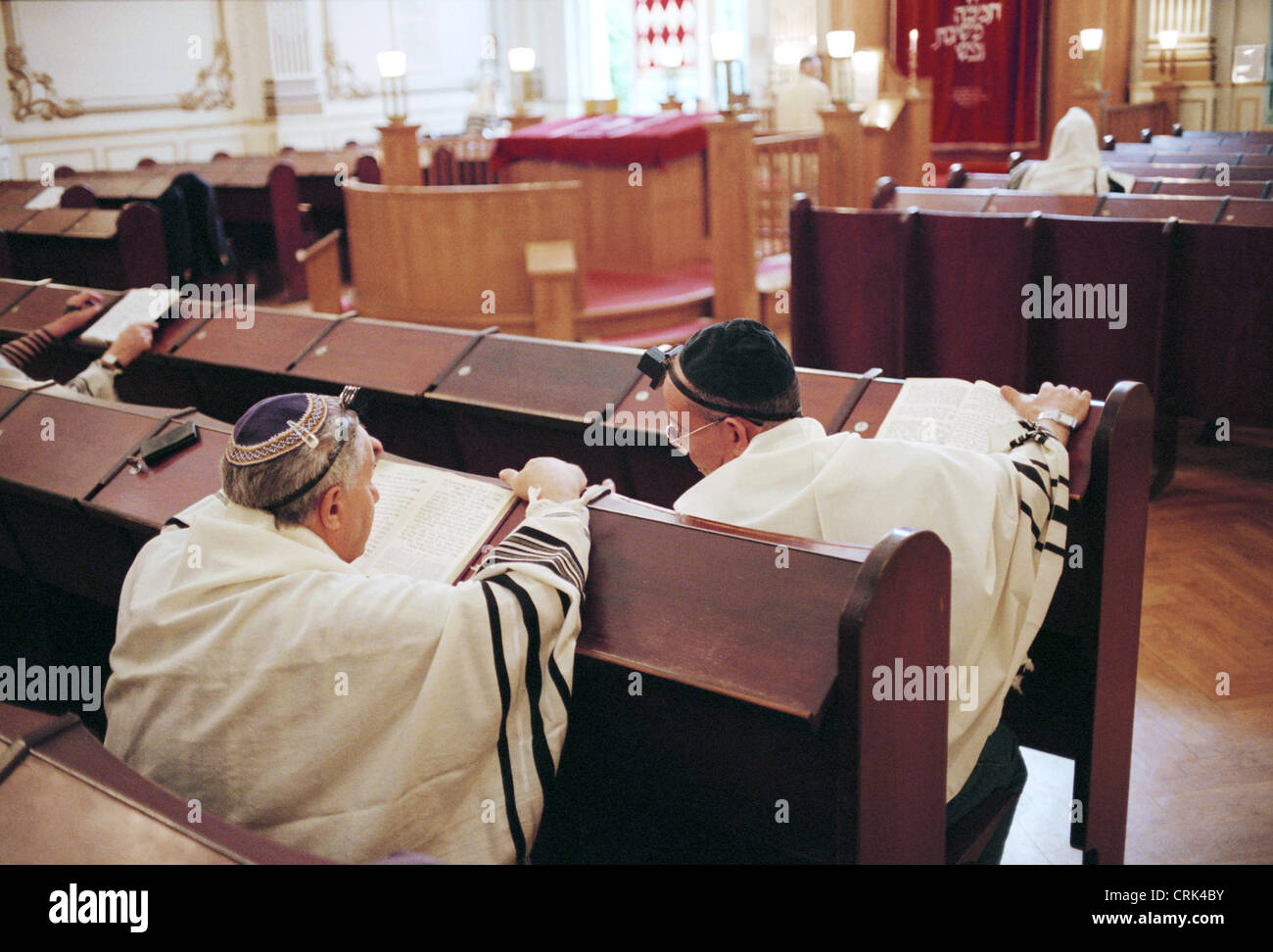 Orthodoxen jüdischen Gottesdienst in Berlin Stockfoto