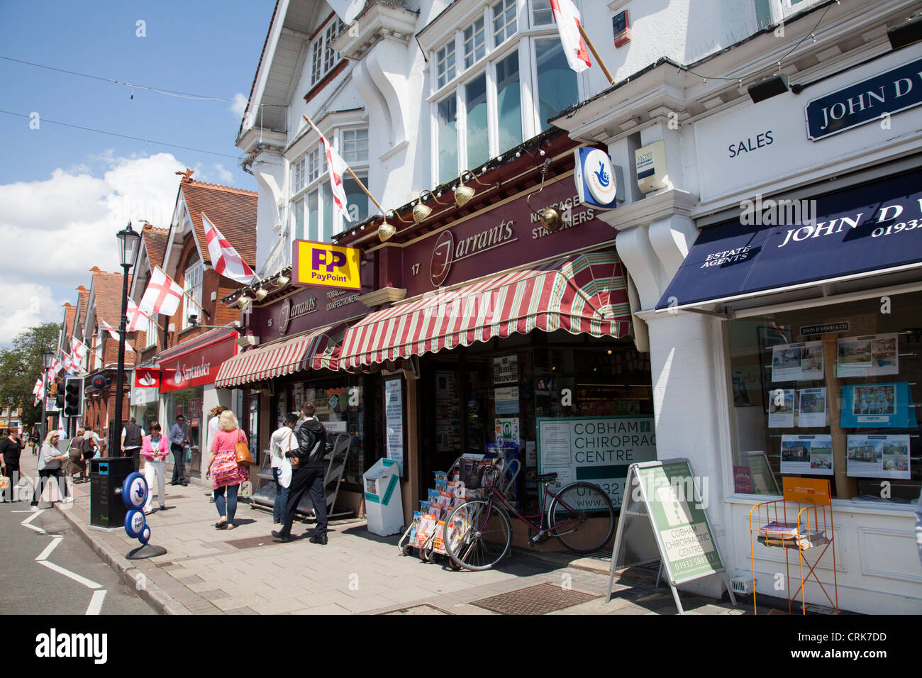 Cobham High Street - Surrey - UK Stockfoto