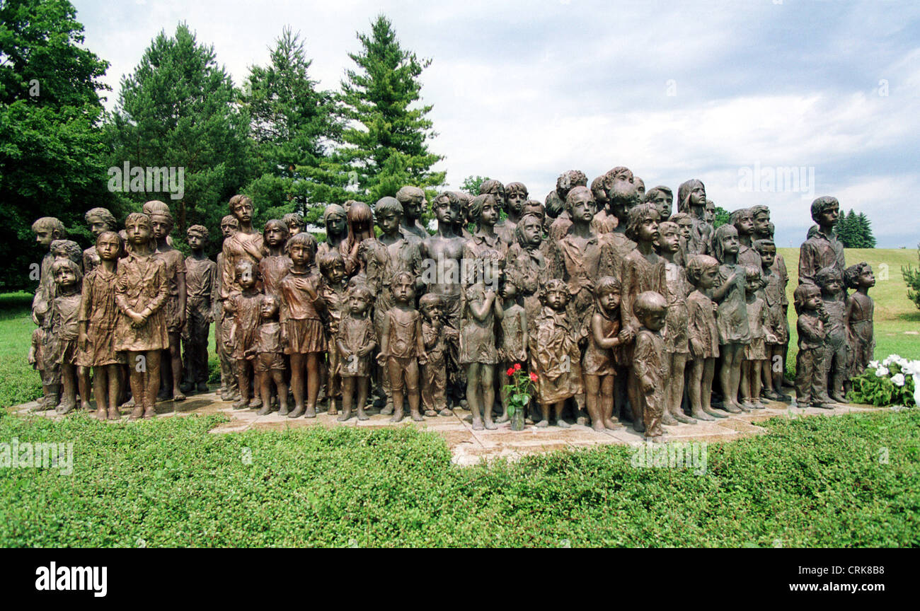 Denkmal für die ermordeten Kinder von Lidice Stockfoto