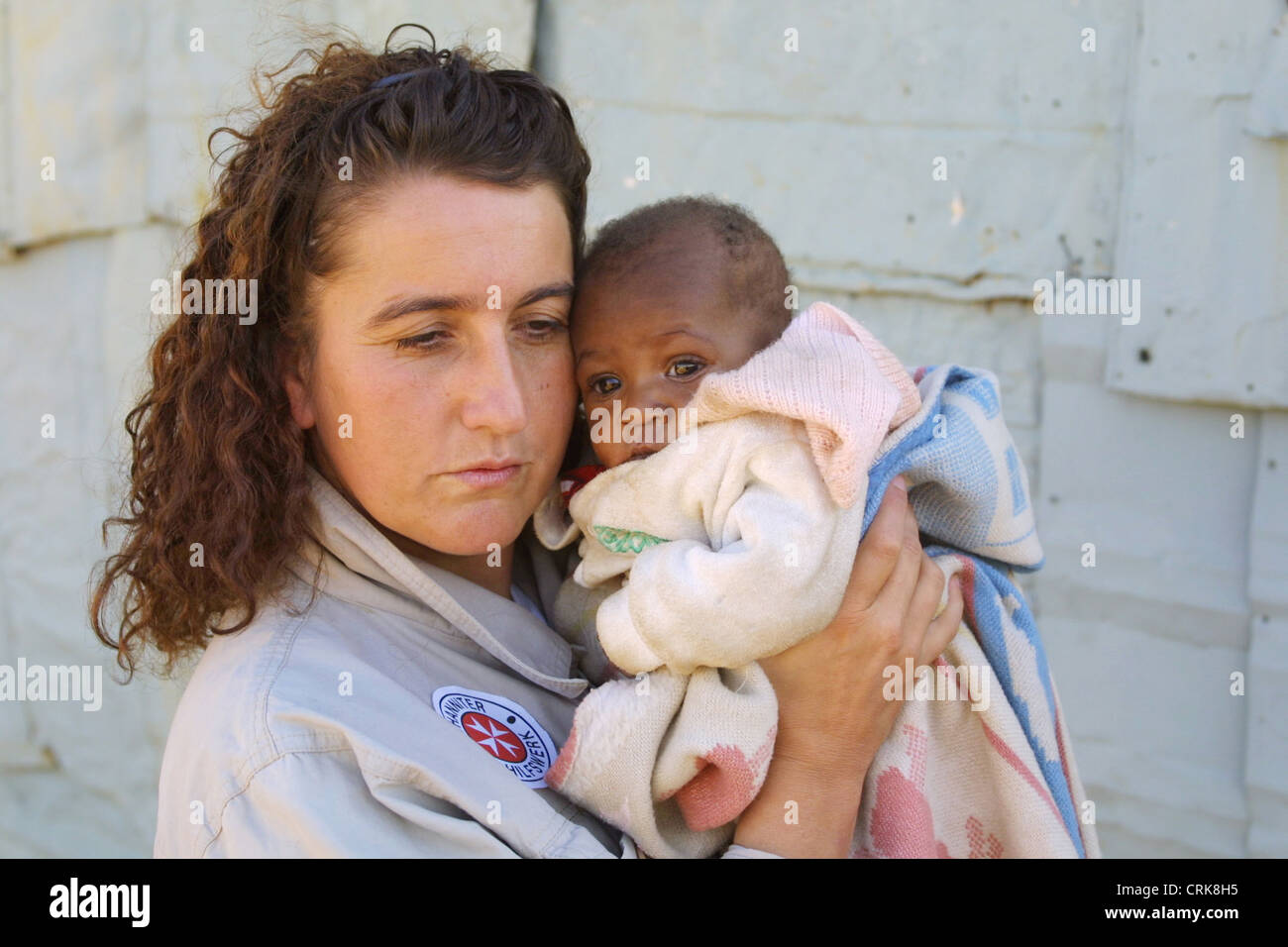 Humanitäre Hilfe in den Slums in Namibia Stockfoto