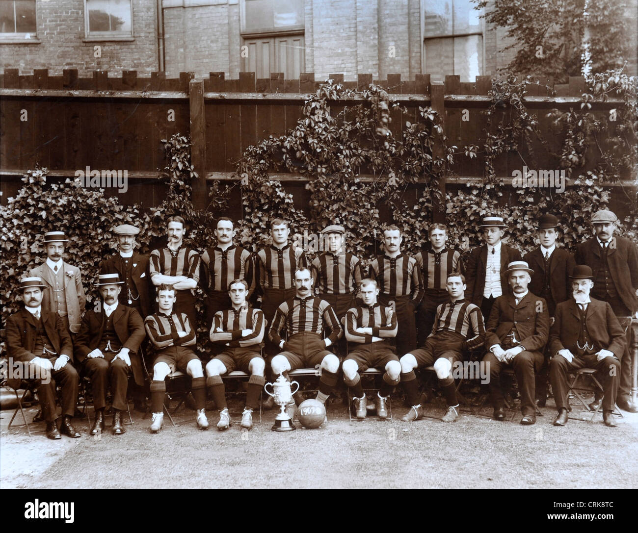 1907-1908 das Siegerteam Wolverhampton Wanderers-FA-Cup-teams Gewinner Geschichte Wölfe fc Stockfoto