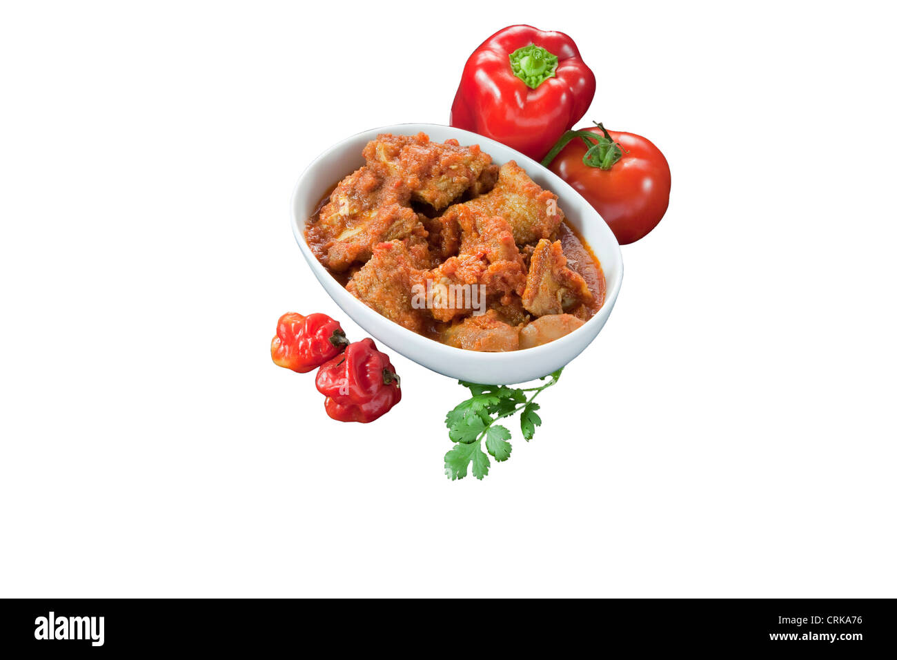 Rindfleisch-Eintopf mit Gemüse westafrikanischen Rezept Stockfoto