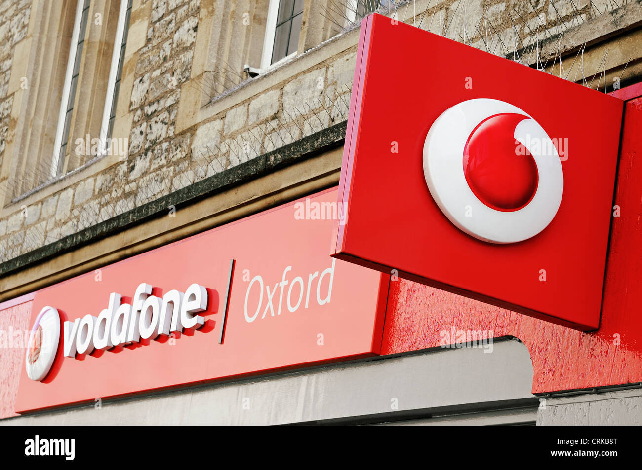 Vodafone Shop anmelden, Oxford, UK. Stockfoto