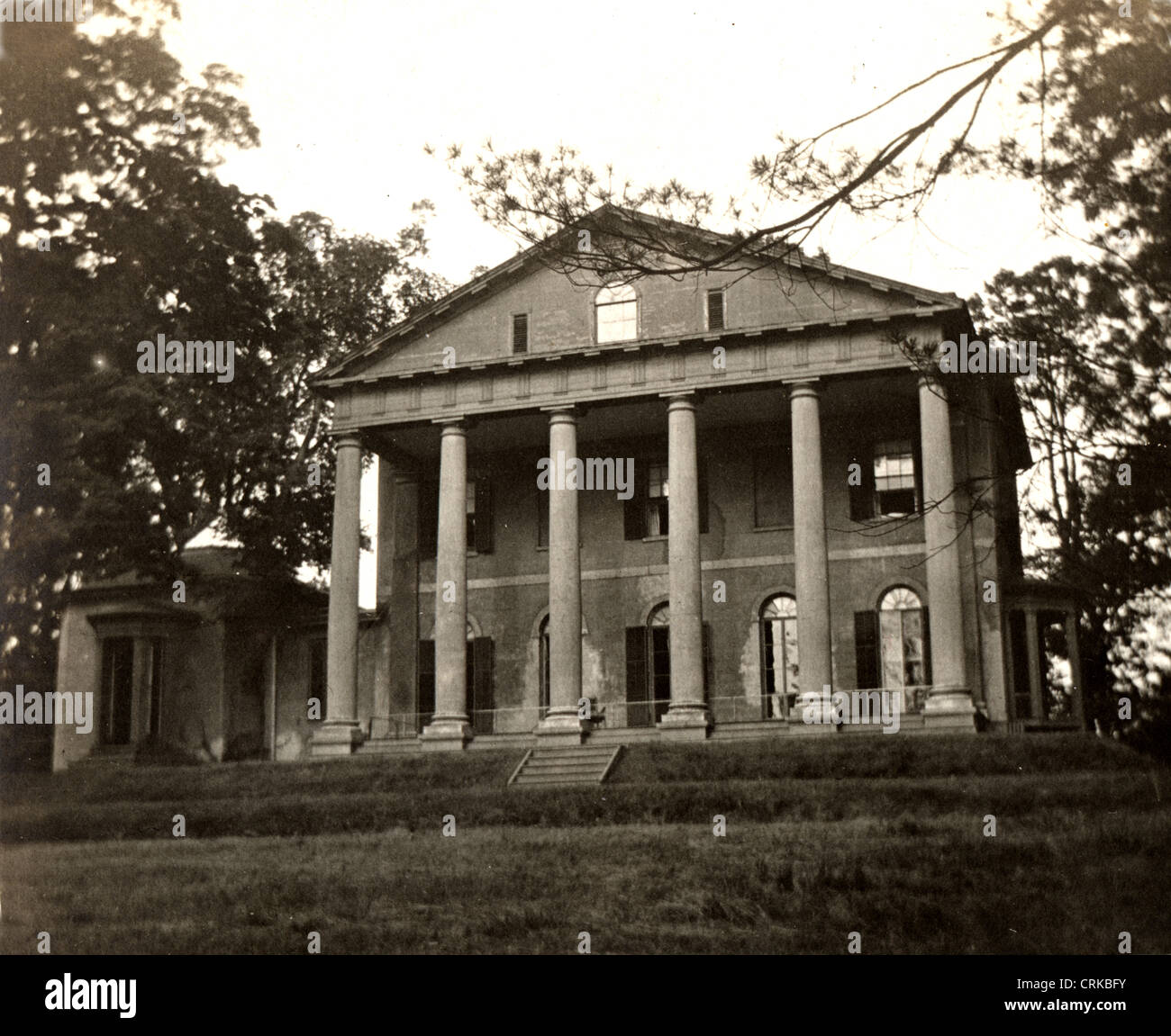 Immense des neunzehnten Jahrhunderts griechische Wiederbelebung Mansion Stockfoto