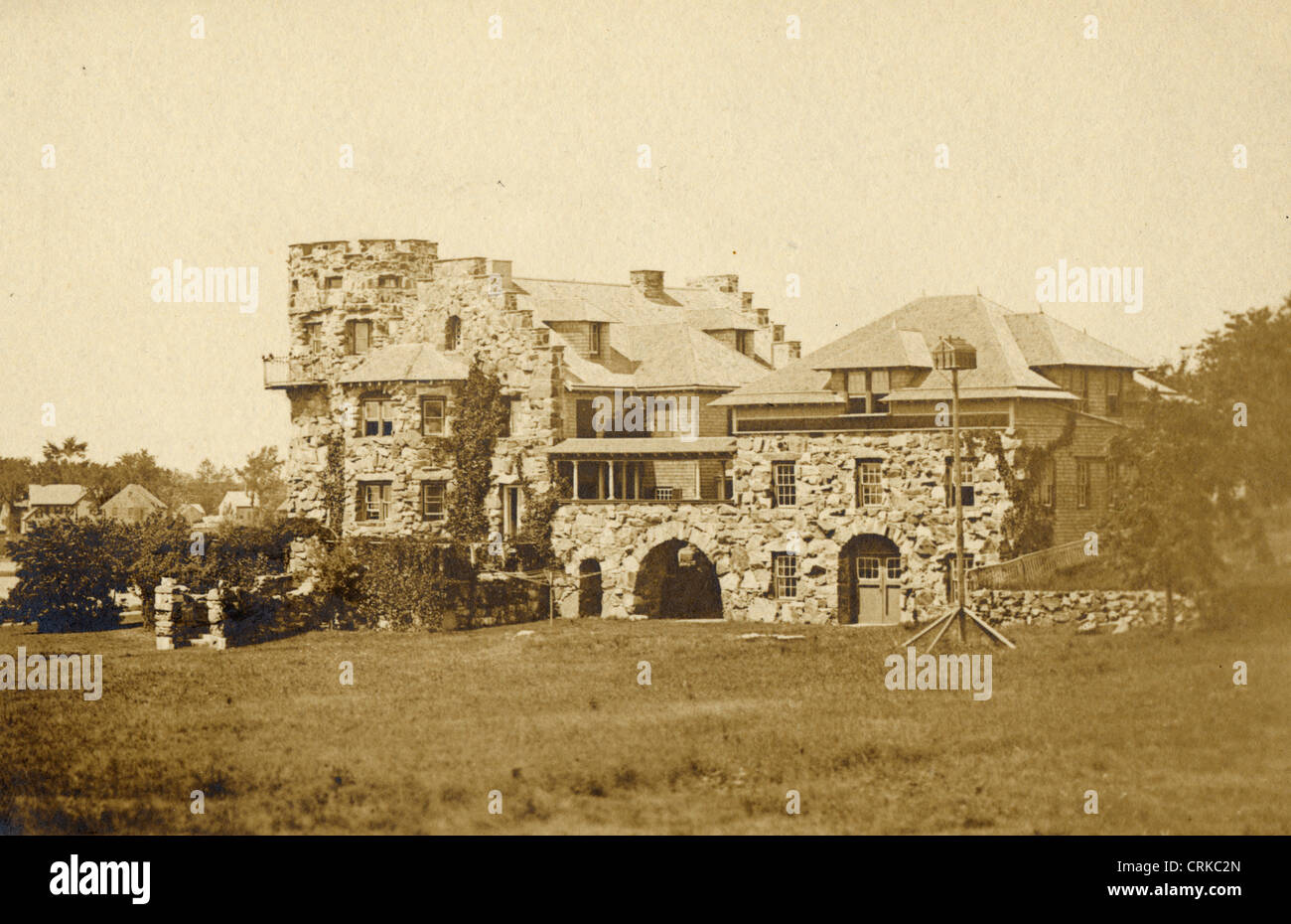 Riesige befestigte Englisch Tudor-Villa Stockfoto