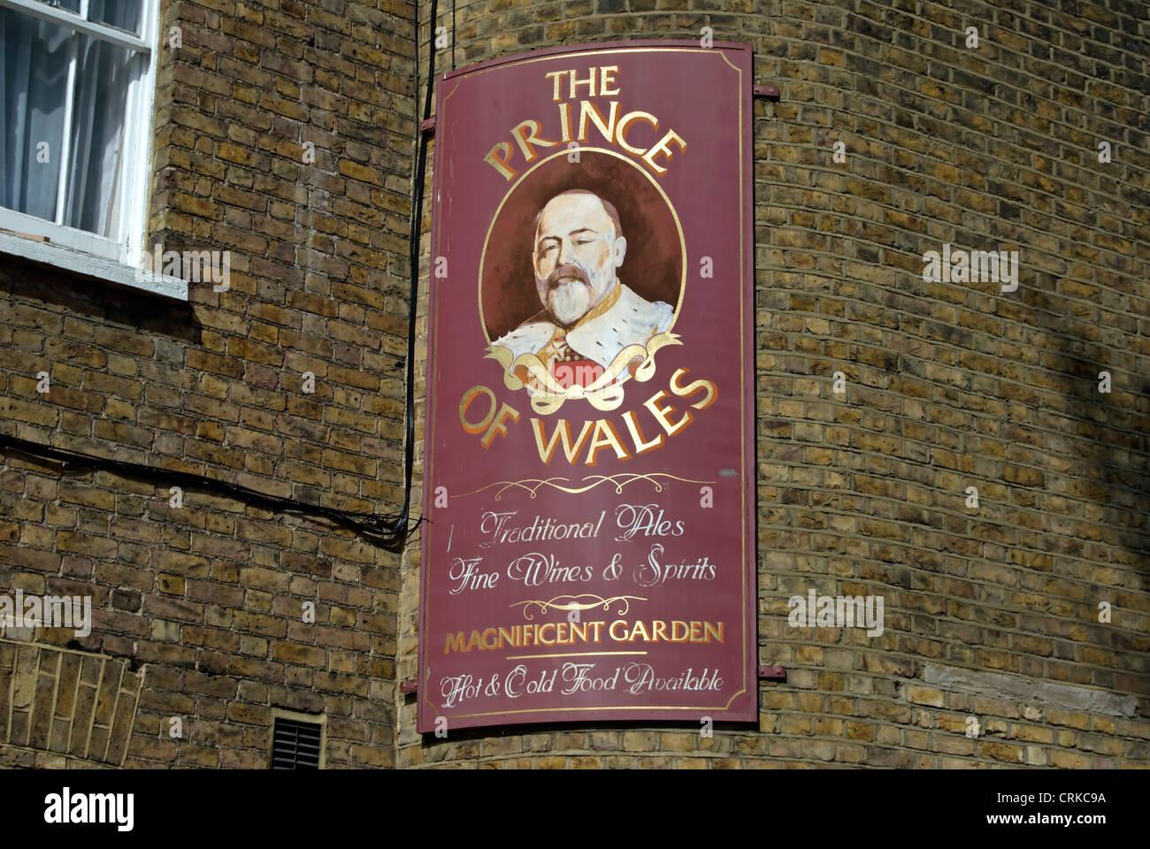 Bild der Prince Of Wales, die Zukunft Edward VII., an den Prinzen von Wales Pub, Twickenham, Middlesex, england Stockfoto