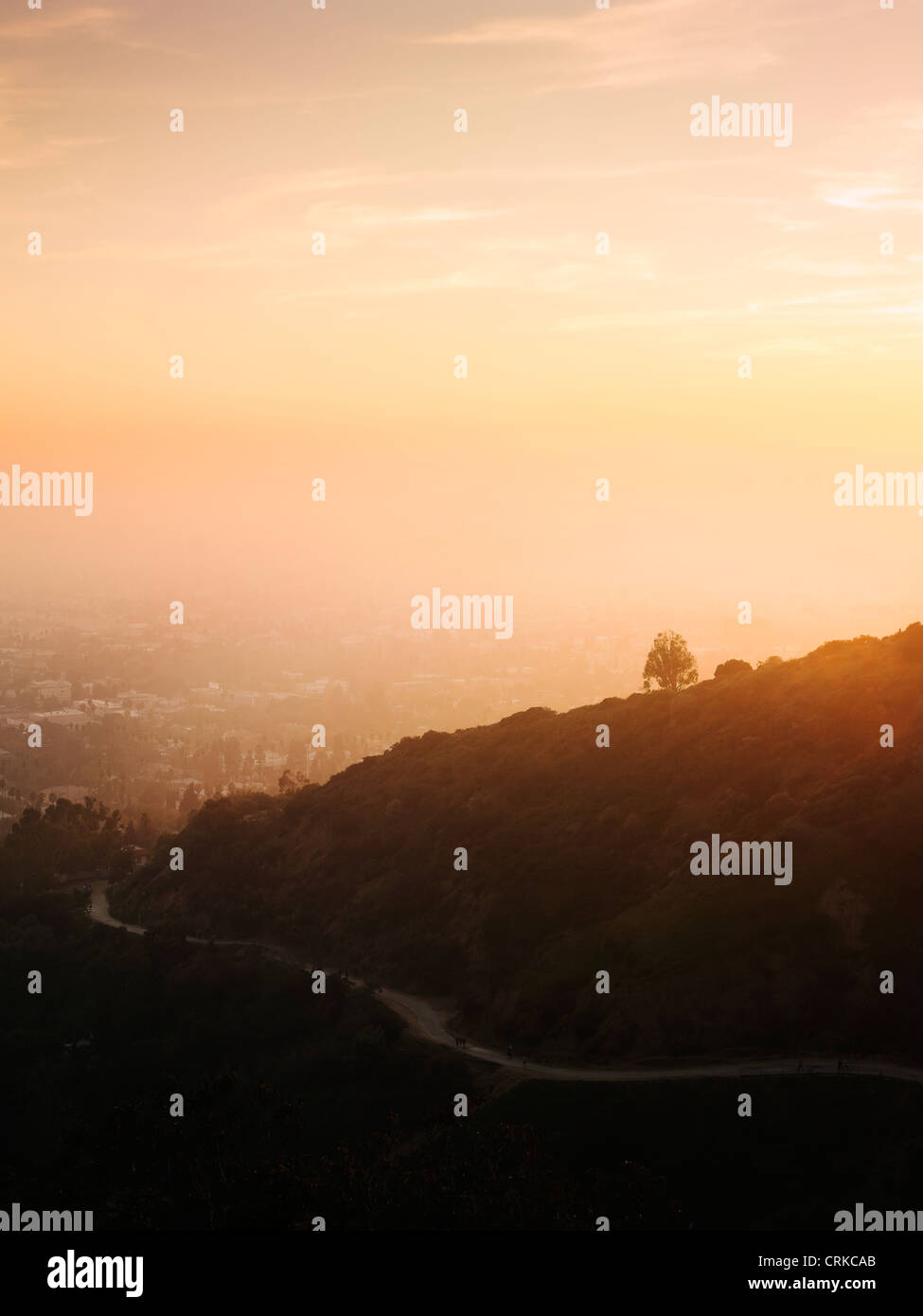 Luftaufnahme des ländlichen Bergstraße Stockfoto