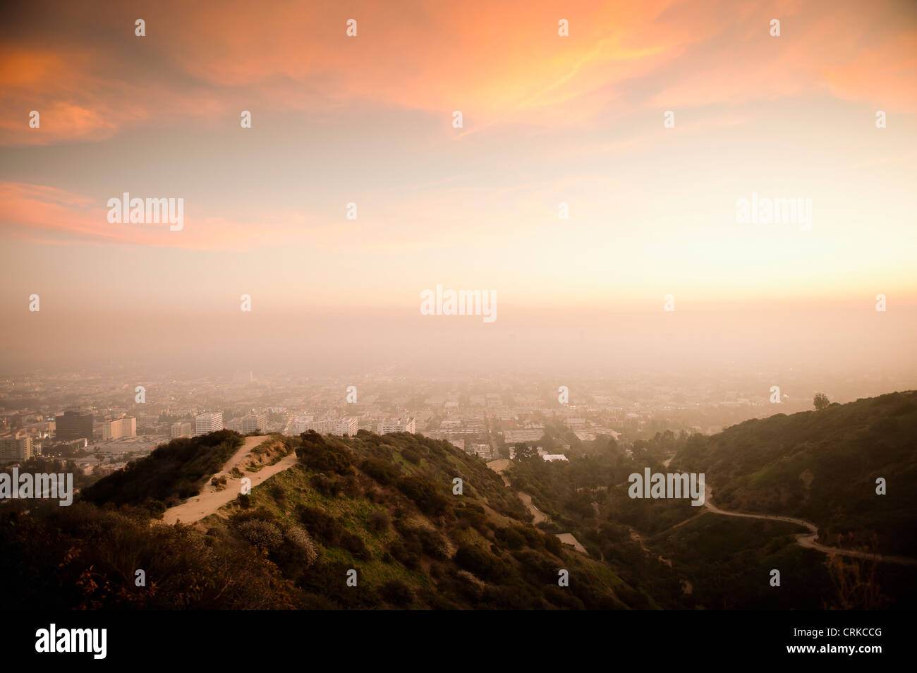 Luftaufnahme des ländlichen Bergstraße Stockfoto