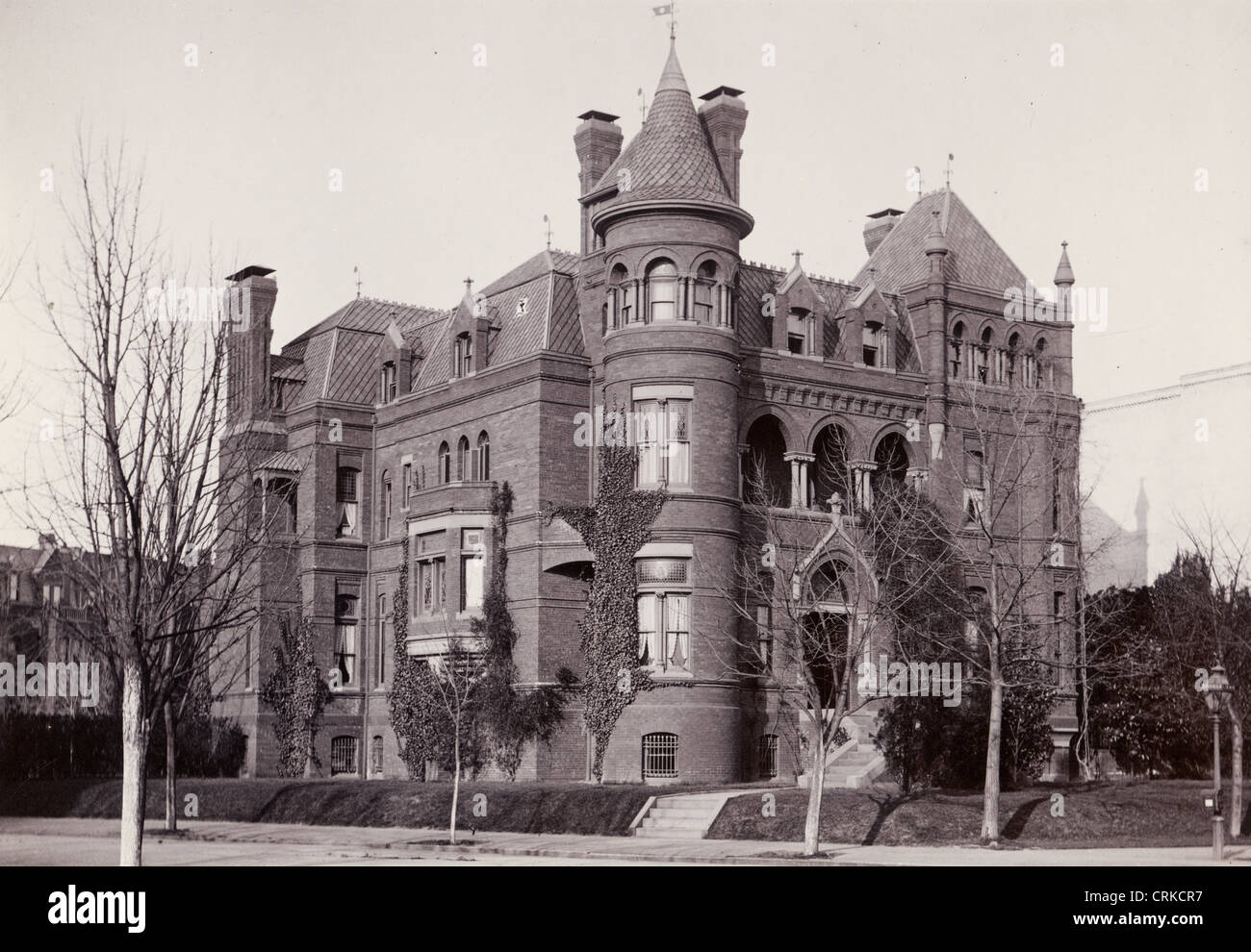 Immense Richardsonian Romanesque Mansion Stockfoto