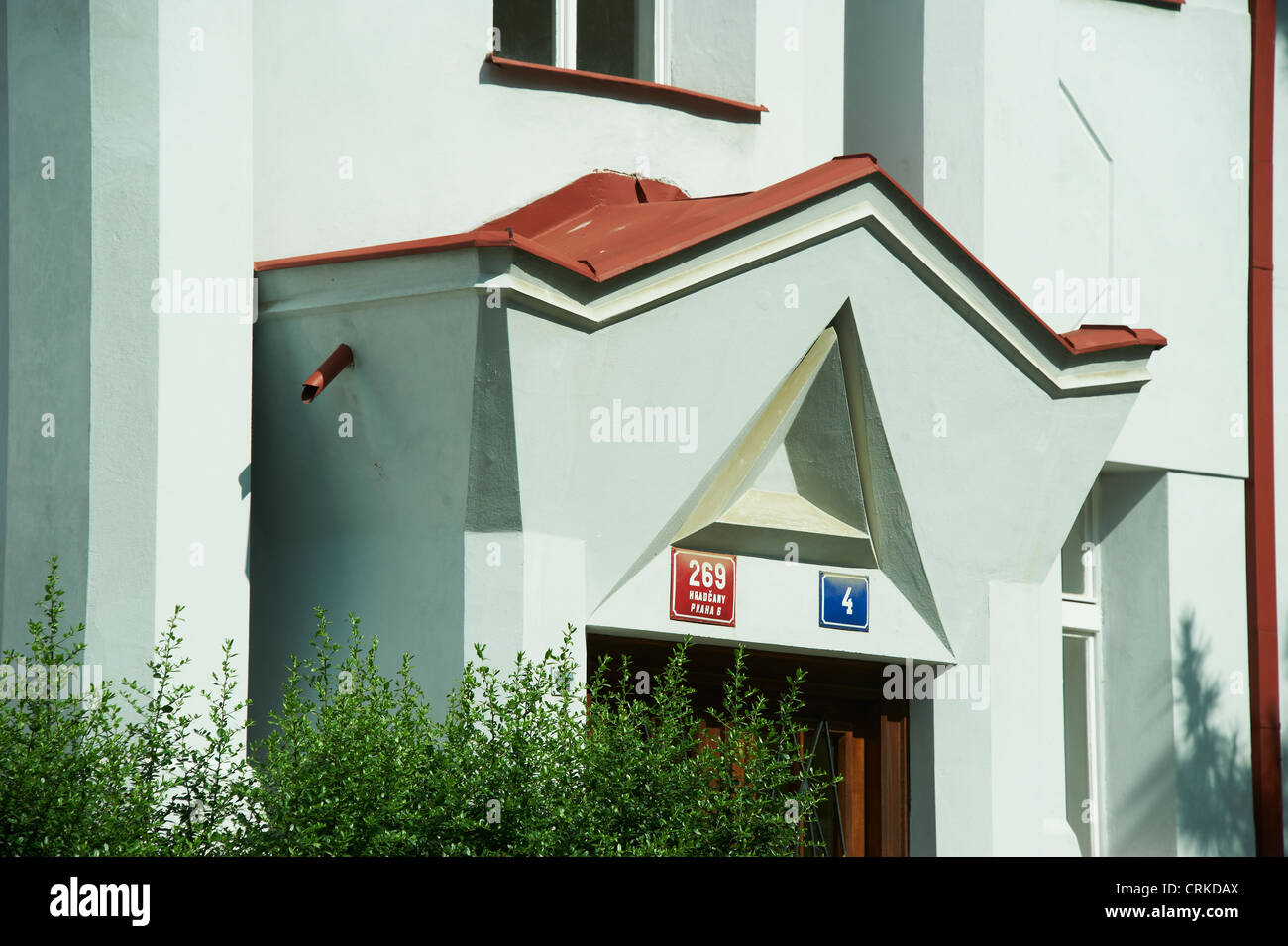 Stach´s Villa und Hoffmann´s Villa, kubistische Villa, Josef Gocar, Tychonova Straße, Prag, Tschechische Republik Stockfoto
