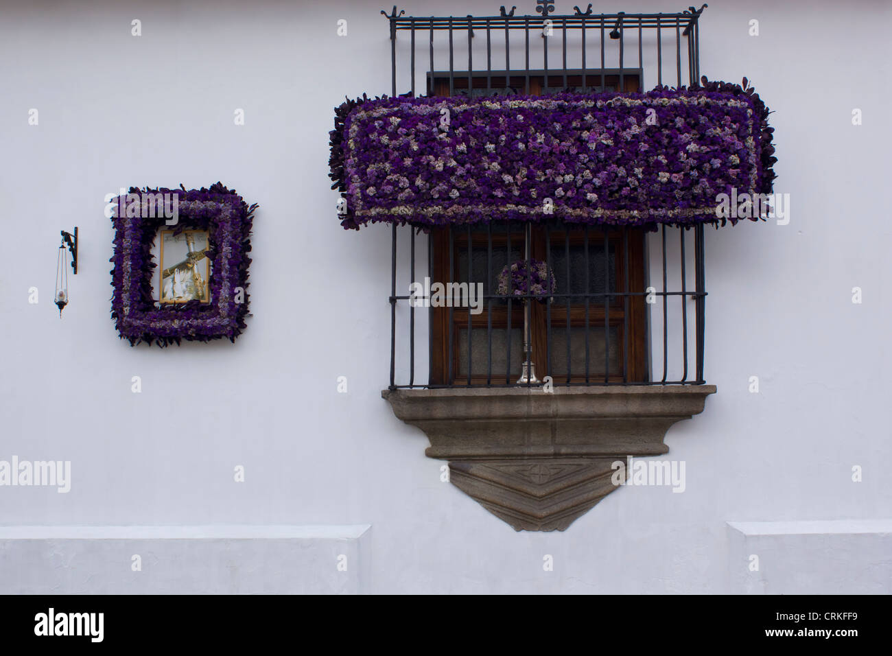 Dekorationen für die Karwoche in Centro America Stockfoto